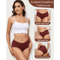 thumbnail image 2 of AWAYTR Women Seamless Underwear High Waist Underwear No Show Invisible Panties Cheeky Briefs 6 Pack S-2XL, 2 of 10