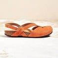 thumbnail image 6 of Women's Casual Slingback Flat Sandals Cute Round Toe Hook & Loop Comfort Summer Beach Sandal Shoes, 6 of 7