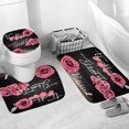 thumbnail image 2 of Cortina de ducha DEKAXID con texto en rosa, impermeable, moderna, minimalista, de poliéster, para decoración del hogar, con gancho, 2 of 7