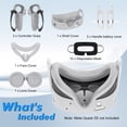 thumbnail image 4 of Baoyemes Silicone Cover Set for Oculus/Meta Quest 3S, VR Accessories for Meta Quest 3S, Protective Cover Set Includes Controller Grip Cover, Face Cover, VR Shell Cover (Gray), 4 of 8