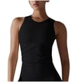 thumbnail image 4 of Aloohaidyvio Ribbed Tank Tops for Women High Neck Yoga Workout Sleeveless Top Casual Going Out Fitted Tanks Shirts, 4 of 6