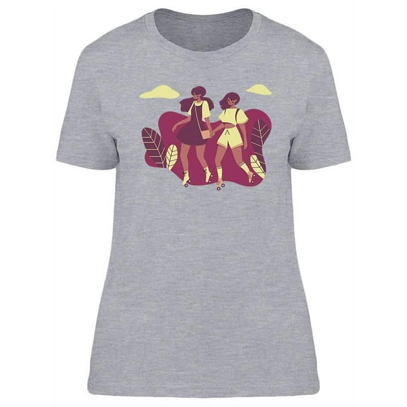 Girls Rollerblading T-Shirt Women -Image by Shutterstock, Female Medium