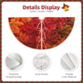 thumbnail image 3 of Rateoe Autumn Leaf Pattern Christmas Tree Skirt with Ties , Christmas Tree Decorations, Farmhouse Christmas Decor Xmas Holiday Decorations-36", 3 of 6
