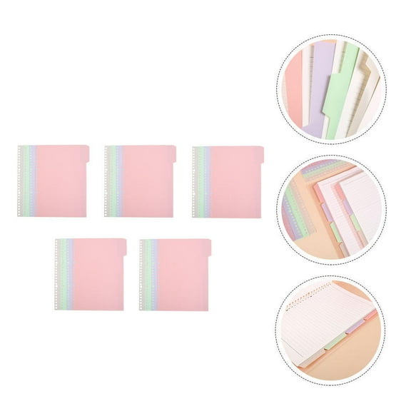GOOHOCHY 20 Pcs Dividers Classification Index Stickers Writable Tabs Student 29.X21.5CM