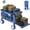 Blue, variant on Beach Wagon with 9x4 PU Wheels 520 lbs Capacity Expandable Tailgate 360L Storage Sand Cart