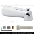 thumbnail image 5 of Westbrass E507DUS-26 Universal Fit 7" Diverter Tub Spout, Polished Chrome, 5 of 13