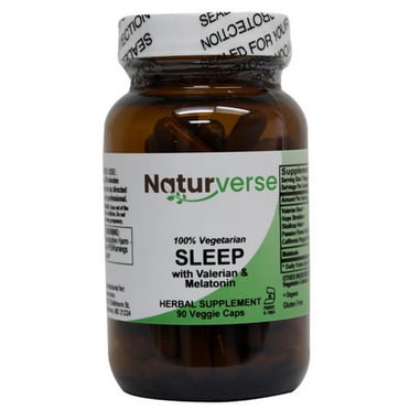 Naturverse Sleep Supplement Capsules, Herbal Supplements, 90 VegCaps
