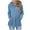 Light Blue, variant on Yievot Womens Casual Hoodies Long Sleeve Fall Sweatshirts Solid Loose Side Slit Pullover Tops with Pocket