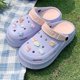 thumbnail image 5 of Zapatos de suela gruesa con agujeros para mujer, estilo nuevo y creativo, para vacaciones en la playa, sandalias de playa para mujer, ropa de abrigo elevada de EVA para verano, 5 of 6