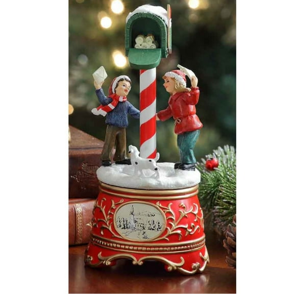 Icy Giftware Letters to Santa Mailbox Christmas Figurine Decorations - 7.25" - Set of 2