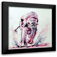 thumbnail image 1 of Kovacs, Anna Brigite 12x12 Black Modern Framed Museum Art Print Titled - Elephant in pink, 1 of 5