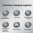 thumbnail image 4 of Soporte De Carga Inalámbrico 3 En 1, Soporte De Cargador Inalámbrico Rápido Giratorio Con Luz Ambiental Para Teléfono Inteligente, Auriculares Y Reloj Inteligente, Modelo De, 4 of 7