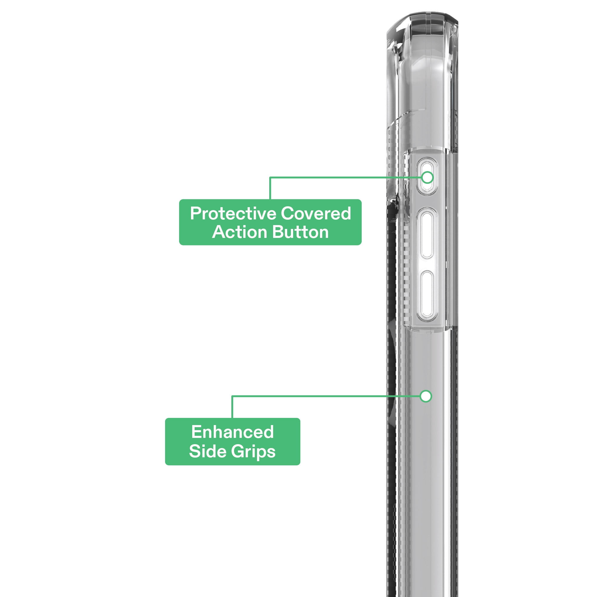 onn Rugged Phone Case for iPhone 18 Pro / 17 Pro, MagSafe Compatible - Clear