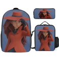 thumbnail image 1 of Carmen Sandiego Backpack Study Smart System Organized Bookbag with Brain Food Lunch Kit, 1 of 5