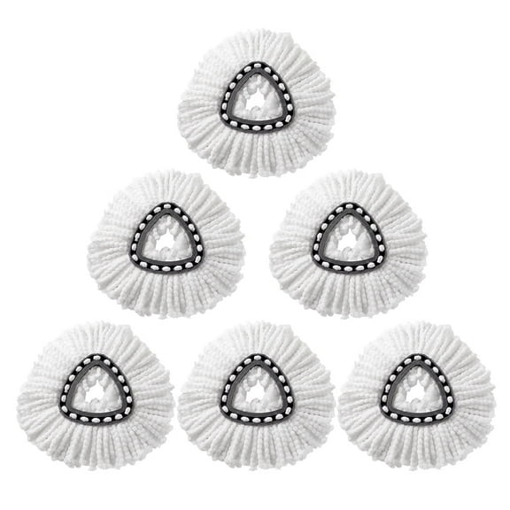 O-Cedar EasyWring Spin Mop Replacement Head, Microfiber Refill, 1 Count, Machine Washable 6 Pack
