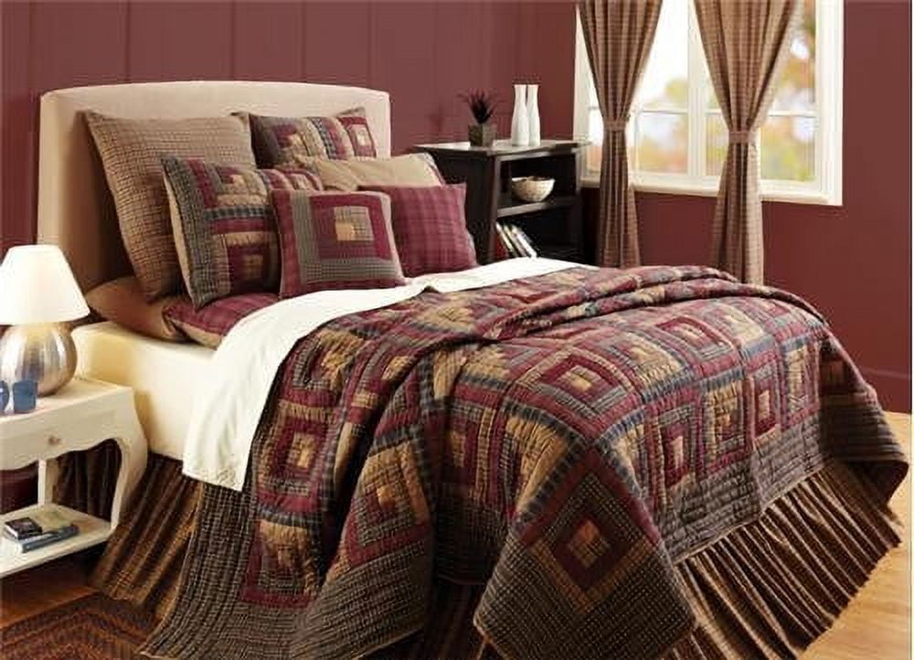 VHC Brands Millsboro Queen Bed Skirt 60x80x16 Country Rustic Bedding Accessory, Tan