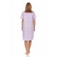 thumbnail image 4 of Dream8teen Women's Snaps Front Closure House Dress Sleeveless Woven Housecoat Duster Lounger Robe 2010 Purple Lace Trim 5X-Large, 4 of 5