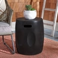 thumbnail image 4 of SAFAVIEH Zuri Outdoor Modern Concrete Round Accent Table, Black, 4 of 9
