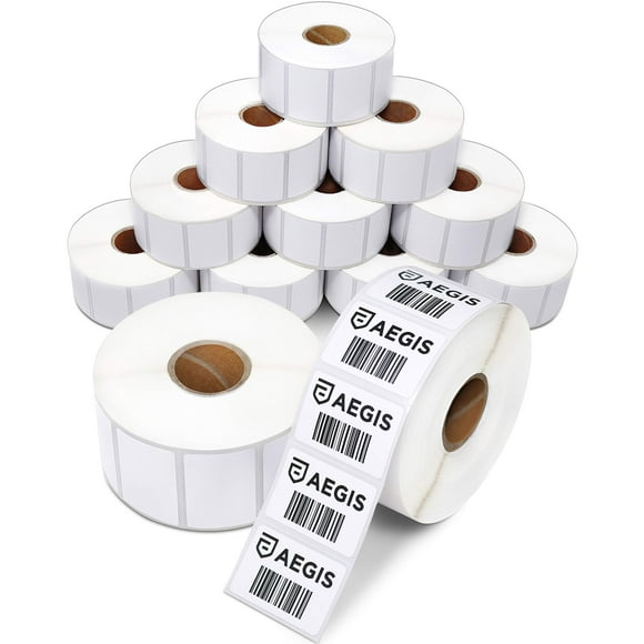 Etiquetas térmicas directas multiusos Aegis Adhesives de 1,5 x 1 cm