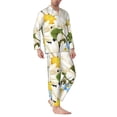 thumbnail image 3 of Kll Bees Collecting Nectar Sleepwear Mens Flannel Pajamas,Long Cotton Pj Set, 3 of 9