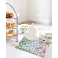 thumbnail image 4 of Easter Rabbits Kitchen Dish Towels for Drying Dishes Set of 2, Spring Cute Bunny Eggs Flowers Leaf Blue Plaid Waffle Weave Microfiber Hand Tea Bathroom Towels Quick Dry & Absorbent Towel 12x12, 4 of 7
