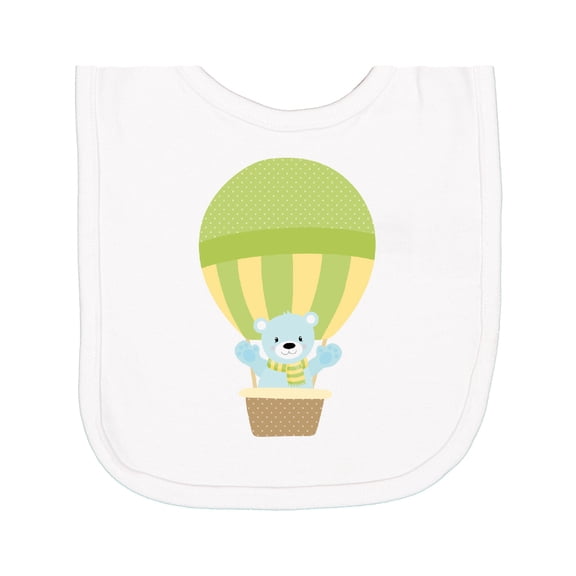 Inktastic Blue Bear, Cute Bear, Baby Bear, Hot Air Balloon Newborn Bib