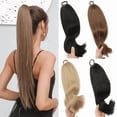 thumbnail image 2 of Synthetic 18inch/20inch/22inch/24inch/26inch/28inch/32inch long straight wig ponytail, headband ponytail, elastic rope ponytail, 2 of 9