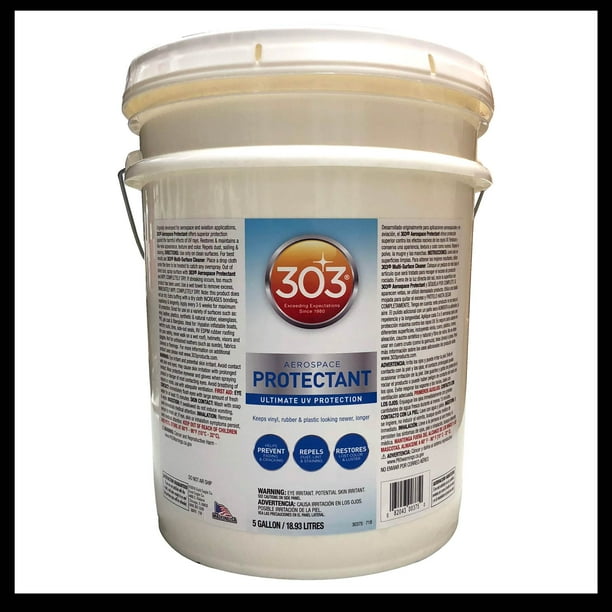 303 Vinyl Plastic Fiberglass Repellent & Aerospace UV Ray Protectant, 5 Gal.