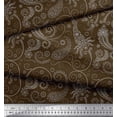 thumbnail image 3 of Soimoi Modal Satin Tissu Imprimé Floral & Paisley 1 Yard 42 Inch Wide, 3 of 3