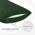 thumbnail image 4 of Salouo Emerald Green Sparkling Print Print Pillow Case Cover,Wrinkle-Free Bed Pillow Cover Pack of 1 Home Decor Fade-Resistant and Stain-Resistant ,Pillows Not Included -20"x30", 4 of 8