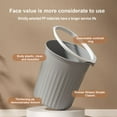 thumbnail image 6 of Wadada Circular Waste Container Bin, Plastic Exquisite Modern Bathroom Trash Bin Garbage Can Wastebasket for Kitchen, Bathroom fits Under Sink, Desk, Countertop, Cabinet Blue (Gray), 6 of 7