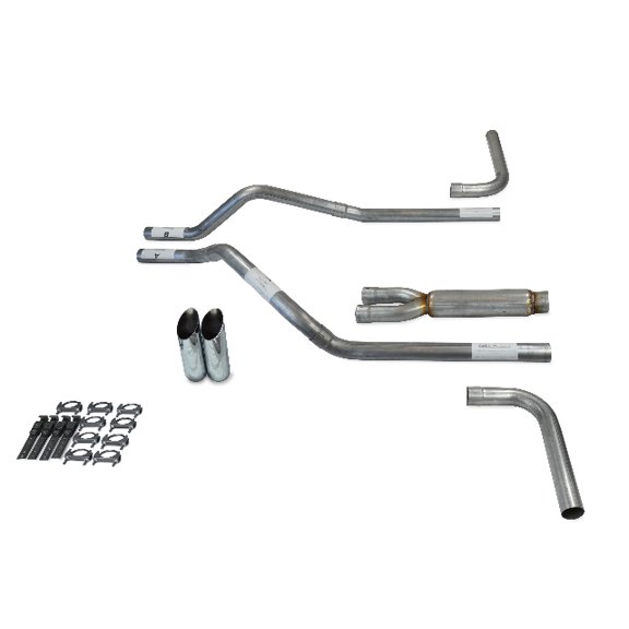 Chevy Blazer 00-04 2.5" Dual Exhaust Kits Glasspack Side Ex Slash Tips