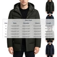 thumbnail image 2 of LYSMORA Mens Mid Length Detachable Hood Quilted Puffer Coat Zip Snap Windproof Winter Warm Parka Business Casual Outerwear Jacket, 2 of 7