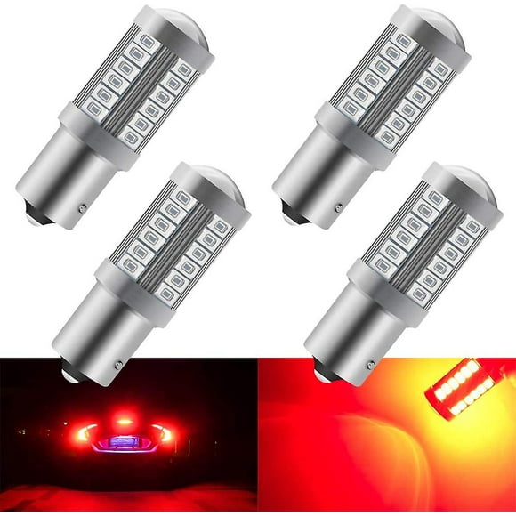 Red 1156 Bau15s Py21w 5630 33smd Car Led Bulbs 900lm ,12-30v 3.6w (4pcs)