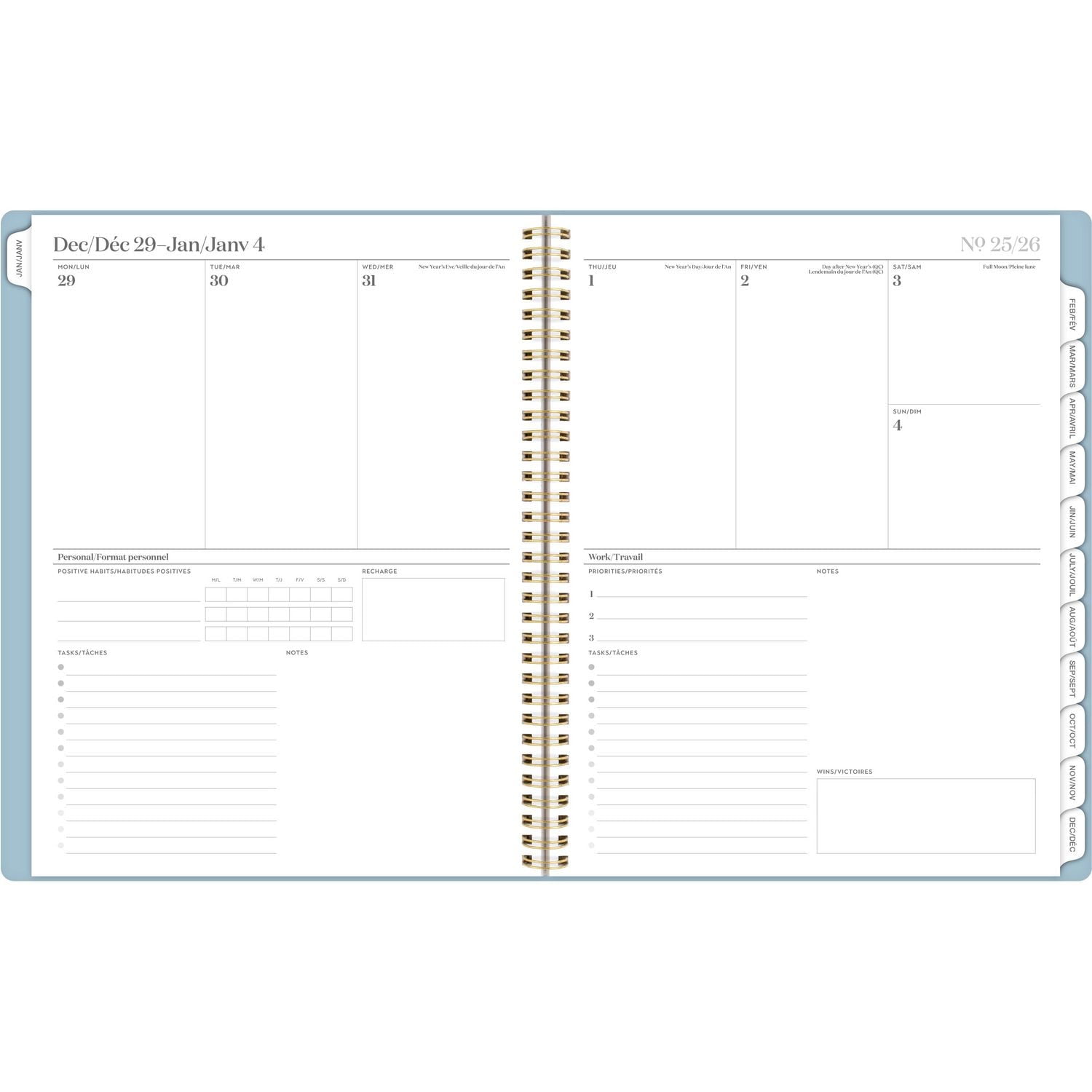 2026 Cambridge Workstyle Balance Aqua Large Weekly Planner, Planner