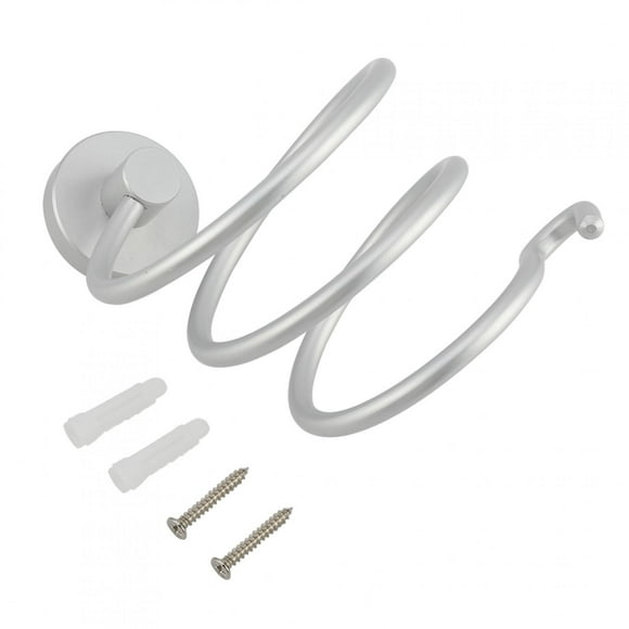 Estante de pared para secador de pelo, soporte de pared de aleación de aluminio, soporte para secador de pelo, instalación sin esfuerzo