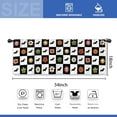 thumbnail image 3 of Bat Flower Kitchen Curtain Valance 54W x 18L Inch Skull Pumpkin 70s Groovy Funky Black White Horror Trendy Rod Pocket Short Cafe Small Window Treatment Drapes Decor, 3 of 6
