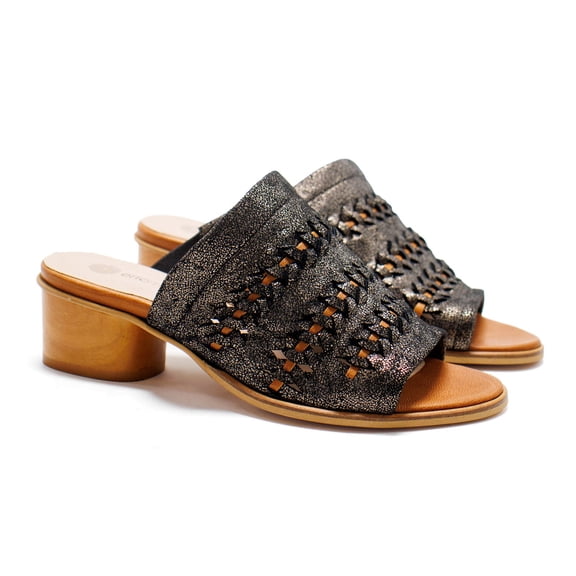 Eric Michael Women's Lisbon Woven Braided Sandal, Black,6 M US