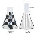 thumbnail image 3 of Yayeee Kitchen Hanging Hand Towels Set of 2 with Loop Bathroom Absorbent Tie Towel, Blue Cat Stars, 3 of 7