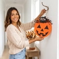 thumbnail image 3 of Halloween Jack O Lantern Wooden Door Hanger, 4 Styles Fall Pumpkin Front Door Sign for Thanksgiving Home Decor, 3 of 7