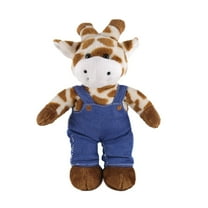 Stuffed Animal with Blue Jean Overalls Personalized Gift, Soft Coveralls Toys Great Present for Valentine Day, Graduation, Birthday,Anniversary, get Well,Christmas Home decor Office 12 Inch.