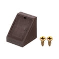 thumbnail image 4 of 50Pack 90 Degree Plastic Corner Braces with Cover Cap, 17.5x20x20mm Angle Brackets with Screws (Brown), 4 of 6