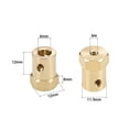 thumbnail image 2 of Hex Coupler 6mm Bore Motor Hex Brass Shaft Coupling Connector for Car Wheel Tires Shaft Motor 4pcs, 2 of 3