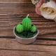 thumbnail image 4 of 6 piezas de candelabros de de cactus hechos delicadas de cactus suculentas para fiestas, bodas, spa, decoración para hogar, SM SunniMix Velas de Tealight de cactus, 4 of 8