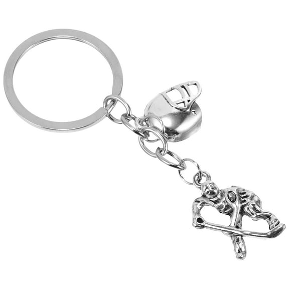Silver Metal Football Key Ring for Backpack Bag Decorate Small Gift 1 Piece