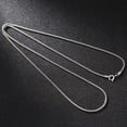 thumbnail image 4 of K-KED Solid 925 Sterling Silver Chain 2mm Square Cable Box Link Necklace 10.5g/23.6in, 4 of 5