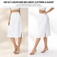 thumbnail image 3 of Women Half Slips Under Dress - Lace Hem, Elastic Waist, Knee Length Petticoat, 3 of 7