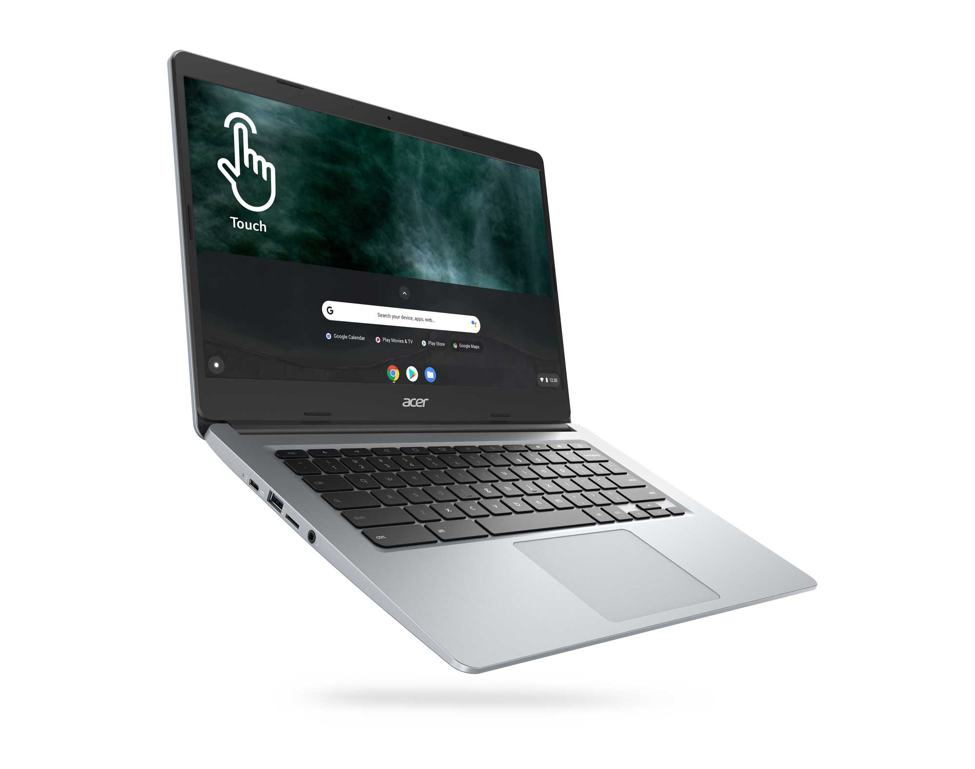 Acer Chromebook 314 14" Touchscreen Laptop, Intel Celeron N4020, 4GB RAM, 32GB HD, Chrome OS, Silver, CB314-1HT-C934 - image 4 of 5