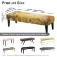 thumbnail image 7 of Jiueut Butterfly Sunflower Print Bench Covers, Machine Washable Bench Seat Protection Chair Seat Decoration Non Slip Rectangle Chair Slipcover with Elastic Band for Kitchen Home Hotel, 7 of 7