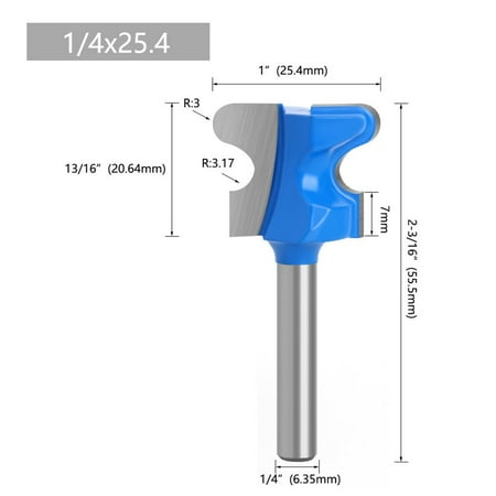 

BCLONG 6Mm 1/4\ Double Finger Router Bits For Wood Milling Cutter Industrial Grade Bit